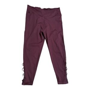 Victoria’s Secret Maroon Leggings Yoga Jogging Lounge Pants Size XL